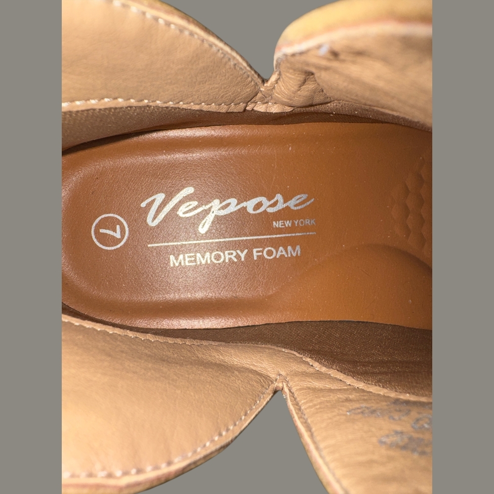 Vepose Tan Memory Foam Ankle Boots ♡* - Picture 6 of 8
